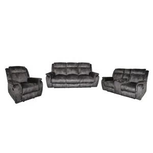 Park City Manual 3pc Sofa Love, Rec Slate