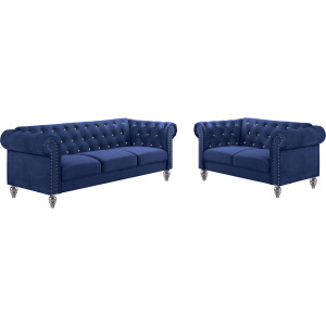 Emma Crystal Sofa Love Royal Blue