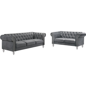 Emma Crystal Sofa Love Gray