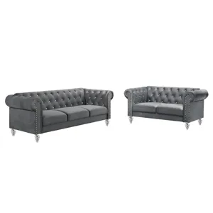 Emma Crystal Sofa Love Gray