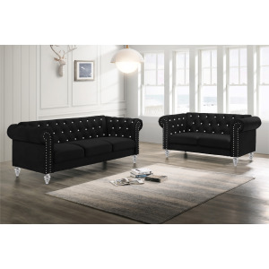 Emma Crystal Sofa Love Black