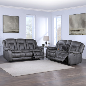 Morello P1 2pcs Power Footrest Sofa/Love Gray