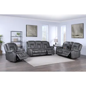 Morello Power P1 3pc Sofa Love, Rec Gray
