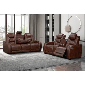 Chester 2 PCS P2 Power Sofa/Love Brown