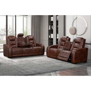 Chester 2 PCS P1 Power Sofa/Love Brown