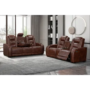 Chester 2 PCS P1 Power Sofa/Love Brown