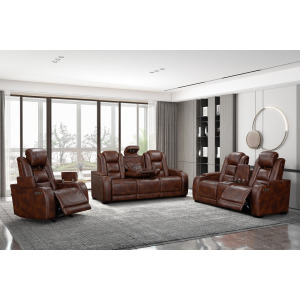 Chester 3 PCS P2 Power Sofa/Love/Recliner Brown