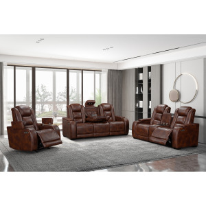 Chester 3 PCS P1 Power Sofa/Love/Recliner Brown