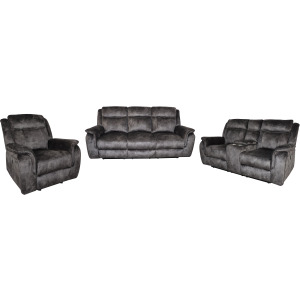 Park City Power P1 3pc Sofa Love, Rec Slate