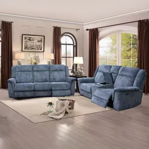Moline 2pcs P1 Power Sofa/Love-Blue