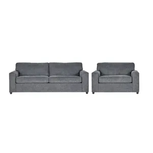 Kylo 2 PC Sofa And Cuddle Chair Set-Ash Gray