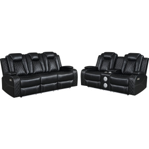 Orion II Power P2 2pcs Sofa/Love Black