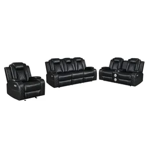 Orion II Power P2 3pcs Sofa/Love/Chair Black