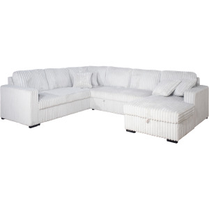 Bliss Sectional Sleeper-Mist Gray