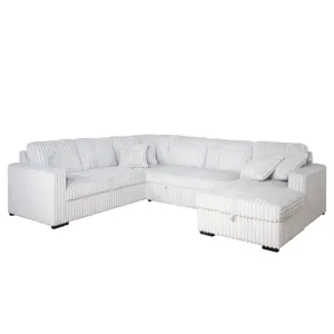 Bliss Sectional Sleeper-Mist Gray
