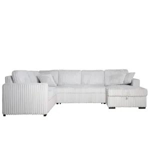 Bliss Sectional Sleeper-Mist Gray