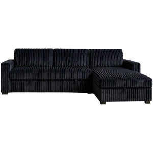 Bliss Sectional 2pc Sleeper Chais Midnight
