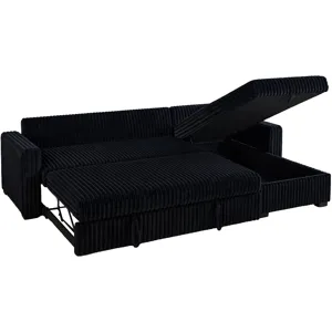 Bliss Sectional 2pc Sleeper Chais Midnight