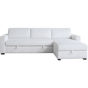 Bliss Sectional 2pc Sleeper Chais Mist Gray