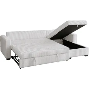 Bliss Sectional 2pc Sleeper Chais Mist Gray