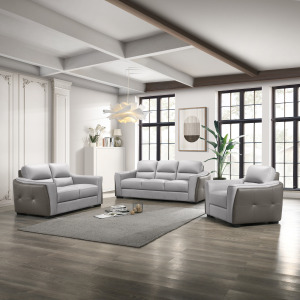 Este Sofa Gray Seat, Dk Gray Back/Sides