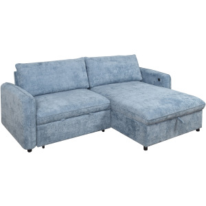 Finn 2pcs LAF Sofa/Chaise Blue