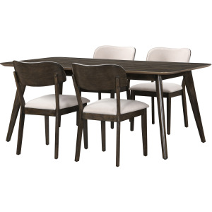 Rex Rectangle Dining Table And 4 Open Back Chairs