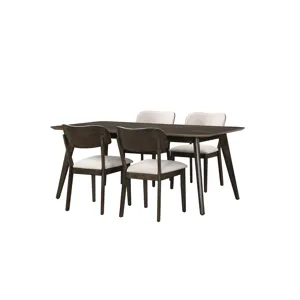 Rex Rectangle Dining Table And 4 Open Back Chairs