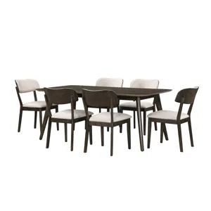 Rex Rectangle Dining Table And 6 Open Back Chairs