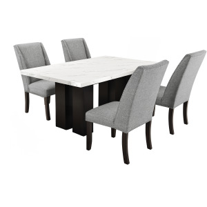 Faust Adjustable Table W 4 Dining Chair