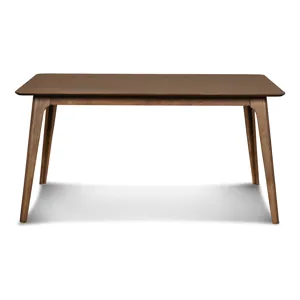 Oscar Rectangle Table And 4 Chairs-Walnut/Natural Cushions