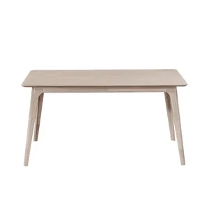 Oscar Rectangle Table And 6 Chairs-White Ash
