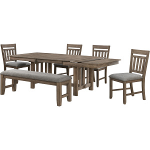 Harrisburg Dining Table And 4 Chairs & Bench