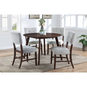 Tioga Dining Table And 4 Gray Chairs