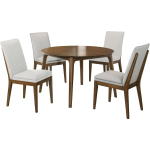 Maggie Round Dining Table 4 Natural Chairs