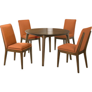 Maggie Round Dining Table 4 Terracotta Chairs