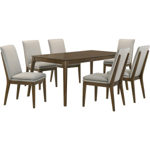 Maggie Dining Table W 6 Natural Chairs