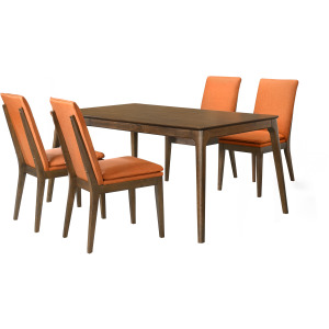 Maggie Dining Table W 4 Terracotta Chairs