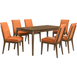 Maggie Dining Table W 6 Terracotta Chairs