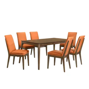 Maggie Dining Table W 6 Terracotta Chairs
