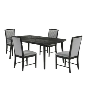 Skyline Rectangle Dining Table W 4 Chairs
