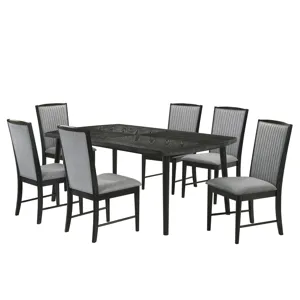 Skyline Rectangle Dining Table W 6 Chairs