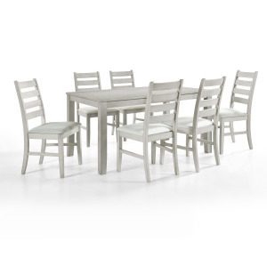 Pascal Rectangle Dining Table And 6 Chairs Driftwood