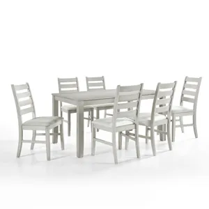 Pascal Rectangle Dining Table And 6 Chairs Driftwood