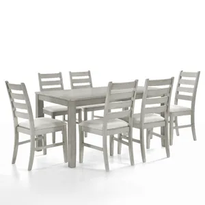Pascal Rectangle Dining Table And 6 Chairs Driftwood
