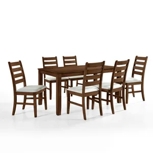 Pascal Rectangle Dining Table And 6 Chairs-Walnut