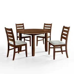 Pascal Round Dining Table And 4 Chairs Walnut