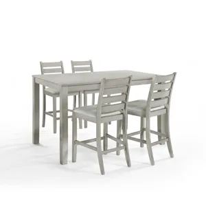 Pascal Counter Dining Table And 4 Chairs Driftwood