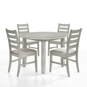 Pascal Round Dining Table And 4 Chairs Driftwood