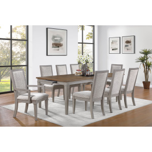 Mariana Rectangle Table W 6 Chairs & 2 Arms Chairs CrEme